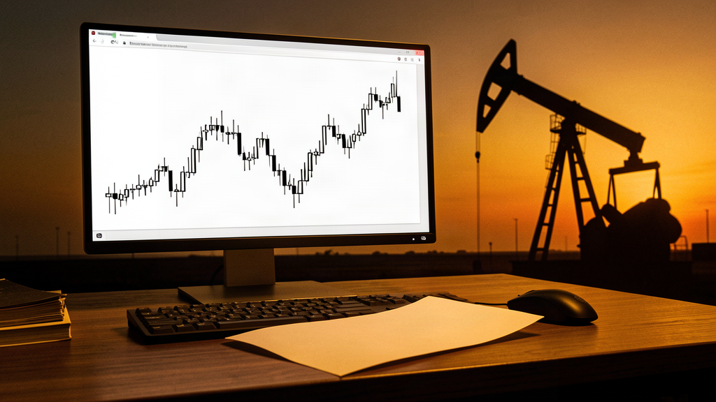 A rising bond-yield chart with an oil pumpjack in the background and a giant dollar figure