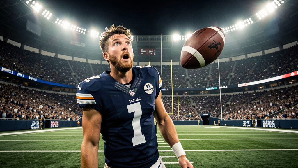 An Indianapolis Colts defensive back looking bewildered as a football sails past him toward an empty end zone